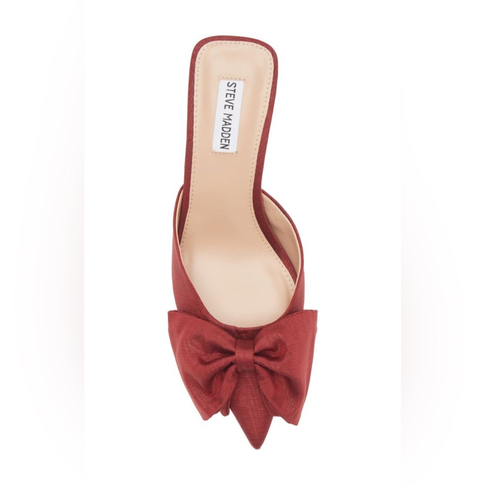 Steve Madden Burgundy Bow Mules